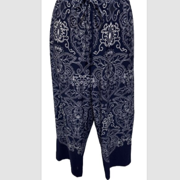 Apt. 9 Women’s Lounge Pajama Set M Blue White Paisley Stretch Soft Comfort NEW - Picture 4 of 7